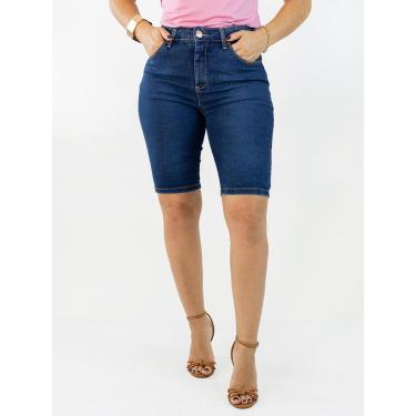 Imagem de Bermuda Feminina Jeans Ciclista Alta Elastano Anticorpus-Feminino