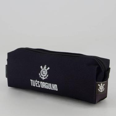 Imagem de Estojo Corinthians Esportivo Simples Preto-Unissex