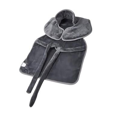 Imagem de Almofada de aquecimento CUOFYUNL para pescoço, ombros e costas Grandes almofadas de aquecimento infravermelho para alívio da dor nas costas Almofada de aquecimento elétrica (Plugue UE)