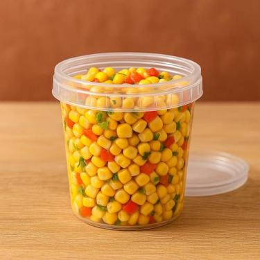 Imagem de POTE REDONDO PLÁSTICO PARA TEMPEROS, CALDOS, FAROFA E BISCOITOS - 500m