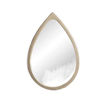 Imagem de Espelho de penteadeira espelho de maquiagem simples espelho decorativo em forma de gota de água espelho de varanda criativo de parede espelho de gota de água espelho de maquiagem (A,L)