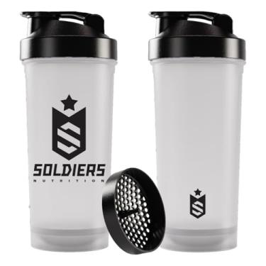 Imagem de Coqueteleira Slim 600Ml - Soldiers Nutrition Cor:Preta Transparente