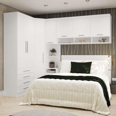 Imagem de Quarto de Canto Queen com Guarda Roupas Cabeceira Alpes Luciane Moveis