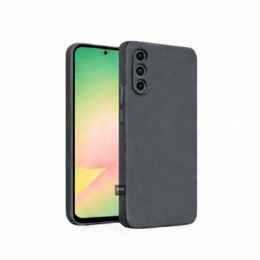 Imagem de Capa Capinha Case Compatível Samsung_ Galaxy A56 Silicone Aveludada Anti Impacto Reforçada Emborrachado Com Proteção De Câmera Premium (CINZA GRAFITE)