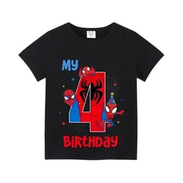 Imagem de Camiseta De Verão Infantil Do Homem-Aranha, Estampa Digital De Desenho