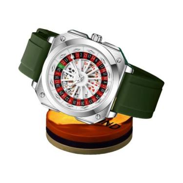 Imagem de Relógio De Quartzo Masculino Quadrado De 42mm VA VA VOOM Prata Preto S