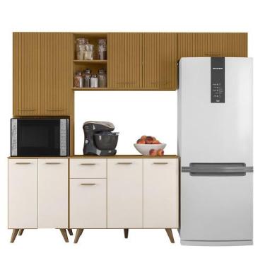 Imagem de Kit de Cozinha Armario com Balcão Olinda 10 Portas 1 Gaveta - Loja Doc