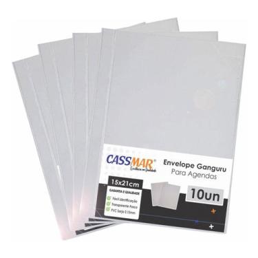 Imagem de Envelope Canguru Cristal para agenda 15cmx21cm Cassmar 10 Un