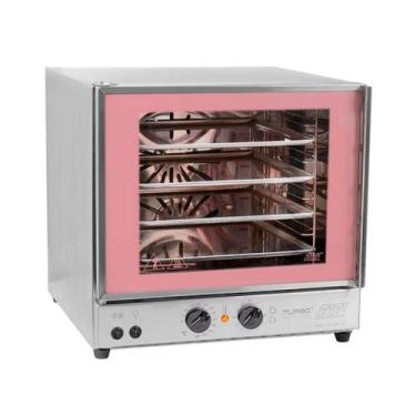 Imagem de Forno Elétrico de Bancada Turbo Aço Inox FETP4A Rosa Titã, 220V