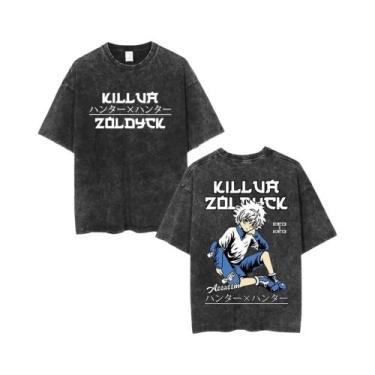 Imagem de Camiseta Masculina Casual Y2K Hunter X Hunter Com Gola Redonda E Manga