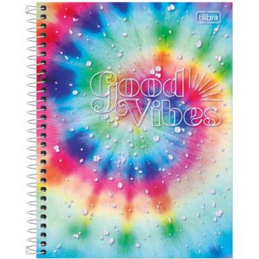 Imagem de Caderno Capa Dura Colegial Good Vibes 160 Folhas 10 Matérias Tilibra Estampa 5