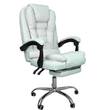 Imagem de Cadeira De Escritório Presidente Soft Ergonômica Apoio Para Pés Branco