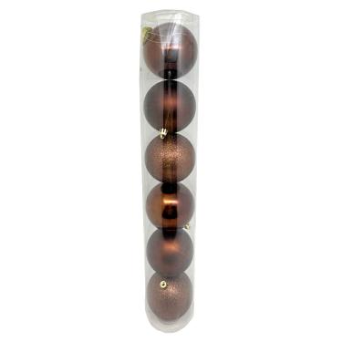 Imagem de Tubo Bola Natal 8cm c 6 CV244570 Cazza Mr