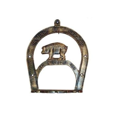 Imagem de Porta Espeto Cantinho do Churrasco Modelo Porquinho - Mard Metais