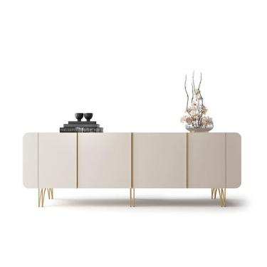 Imagem de Buffet Aparador Bilbao 4 Portas e Prateleiras 220x75 Off White EdeCasa