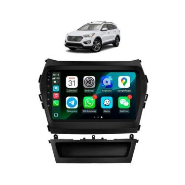 Imagem de Kit Multimídia Santa Fe 2018 / 2019 9 Pol Android Carplay Gps 2/32GB -