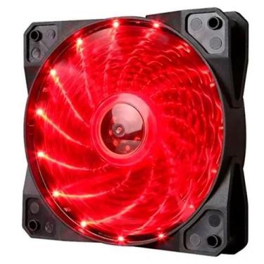 Imagem de Cooler para Gabinete 120x120 Scorpion LED Vermelho Marvo - FN-10 rd
