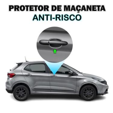 Imagem de Kit 4 Adesivos Protetores Maçaneta Carro Anti-risco Transparente Essen