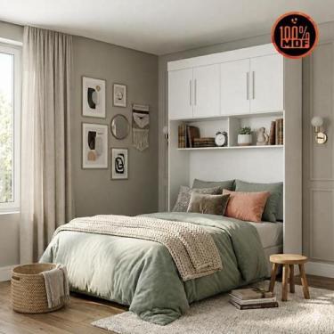 Imagem de Módulo Aéreo Casal 4 Portas 100% MDF Áurea - Arbo Design