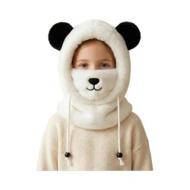Imagem de Conjunto De Gorro E Cachecol Infantil De Panda Fofo Para Inverno, Em F