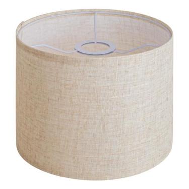 Imagem de Cúpula YoflowX 22 cm Bege Linho Tipo Tambor