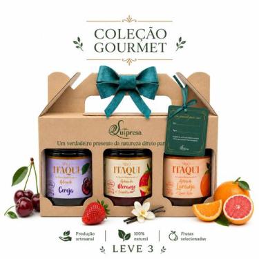 Imagem de kit Geleias Gourmet 270g Laranja, Cereja e Morango Com Baunilha - Síti