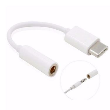 Imagem de Adaptador De Fone De Ouvido Tipo C 3.5mm P2 Branco