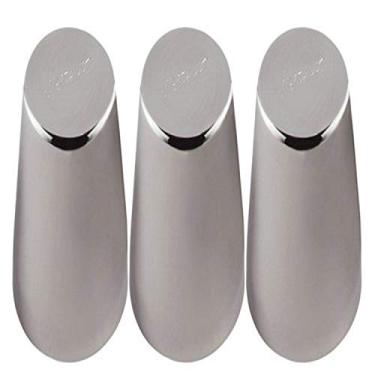 Imagem de Ateco Molde de aço inoxidável 4943 para baba de rum alto, conjunto de 3, 3,5 x 7,6 cm de altura, comporta 90 ml