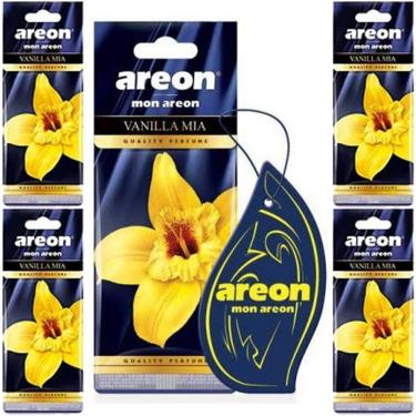 Imagem de 5 Perfume Pra Carro Cheirinho Aromatizador Areon Vanilla Mia