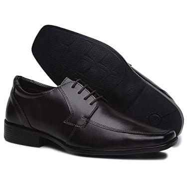 Imagem de Sapato Social Masculino Liso com Bico Quadrado e Cadarço