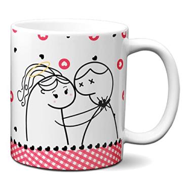 Imagem de Caneca Flork Namorados Te Amo Mas As Vezes Dá Vontade De (Branca)