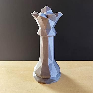 Imagem de Rainha - Peça Decorativa De Xadrez, Estatueta 13.5 Cm De Altura - Toque 3D Cor:Cinza