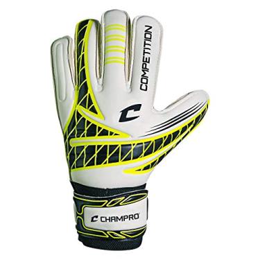 Imagem de CHAMPRO Luvas de goleiro de competição, corpo amarelo óptico, 7 (SG5OY7)