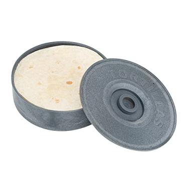 Imagem de Restaurantware Aquecedor de tortilha de 21 x 5 cm, 1 suporte de tortilha para micro-ondas - tampa incluída isolada de plástico cinza para tortilha para casas e restaurantes durável
