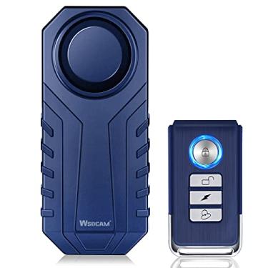 Imagem de WSDCAM 113dB alarme de bicicleta sem fio anti-roubo vibração sensor de movimento veículo sistema de alarme de segurança à prova d'água alarme de motocicleta alarme de bicicleta com controle remoto - azul