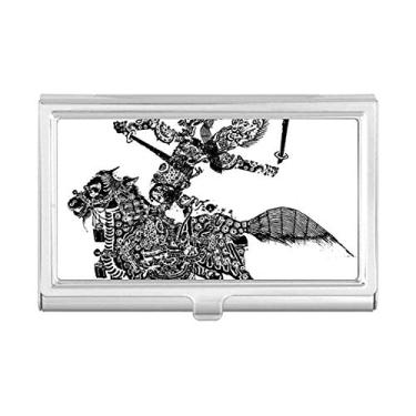 Imagem de Porta-cartões de visita tradicional com estampa de ópera chinesa e porta-cartões