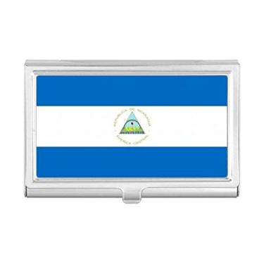 Imagem de Nicarágua – Porta-cartões de visita com bandeira nacional da América do Norte