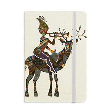 Imagem de Caderno feminino africano, aborígene, preto, cervo, capa dura oficial, diário, clássico