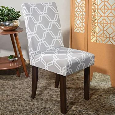 Imagem de Kit 4 Capa de Cadeira Sala Jantar Spandex Geo Premium