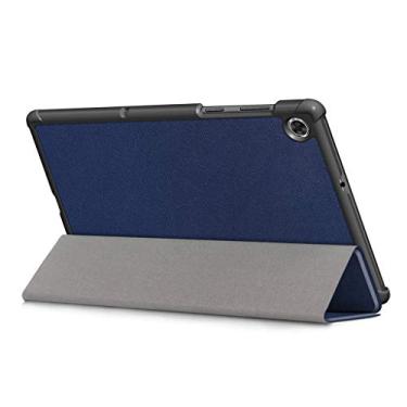 Imagem de Kepuch Couro-PU Capas Bolsas Estojos para Lenovo Tab M10 HD 2nd TB-X306X/Nook 10" HD Tablet 2021 - Azul