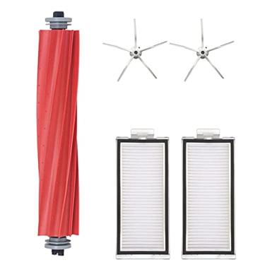 Imagem de Acessórios de peças de reposição compatíveis com Roborock Q7 Max/Q7 Max Plus/T8 Robot Aspirador Acessórios, 1 escova principal de borracha, 2 escovas laterais, 2 filtros HEPA
