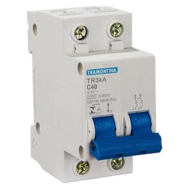 Imagem de Tramontina DISJUNTOR TR3KA 2P 40A CURVA C - 58012009, Branco, MÉDIO