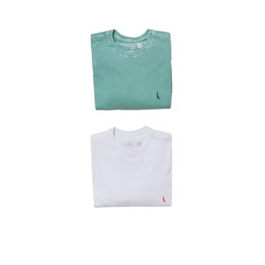 Imagem de Infantil - Kit 2 Camisetas Básicas Brasa e Limo Reserva Mini Verde  menino