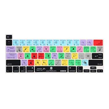 Imagem de XSKN Capa de silicone para teclado da série Atalhos e Linguagem compatível com MacBook Pro 13,3" 16" com Touch Bar e Touch ID - A2251 A2289 A2338 M1 A2141 (versão dos EUA, Photoshop CC)