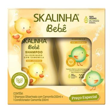 Imagem de Shampoo e Condicionador Skalinha Bebê Glicerinado com Camomila 200ml Cada