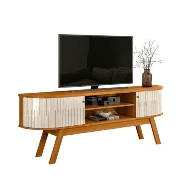 Imagem de Madetec, Bancada Valência Para TV até 75 Polegadas Cinamomo/Off White - Madetec