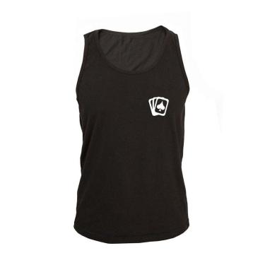 Imagem de Regata Masculina Algodão Cartas Baralho Estampada-Masculino