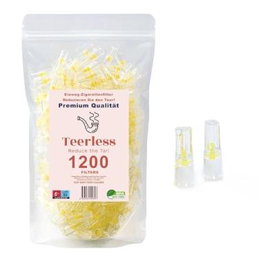 Imagem de TEERLESS Filtro de Cigarro Descartável 1200 Filtros Alcatrão,Nicotina,Substâncias Nocivas | Melhora a Experiência de Fumar,Porta-Cigarros sem BPA