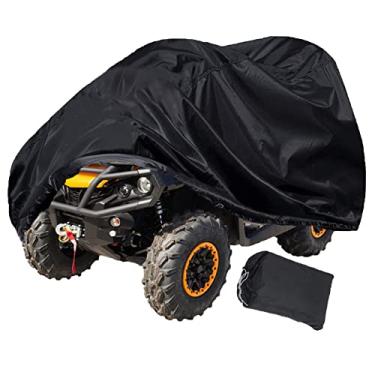 Imagem de Indeed BUY Capa para quadriciclo com fivela à prova d'água, Ripstop resistente 420D protege 4 rodas do sol e chuva de neve, cobertura quádrupla de armazenamento ao ar livre para Polaris Sportsman