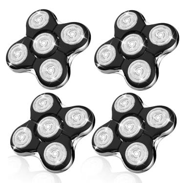 Imagem de Cabeças de barbear Balder Pro para barbeador elétrico Remington Balder Pro modelo XR7000/XR1500/XR1501 para homens carecas, pacote com 4